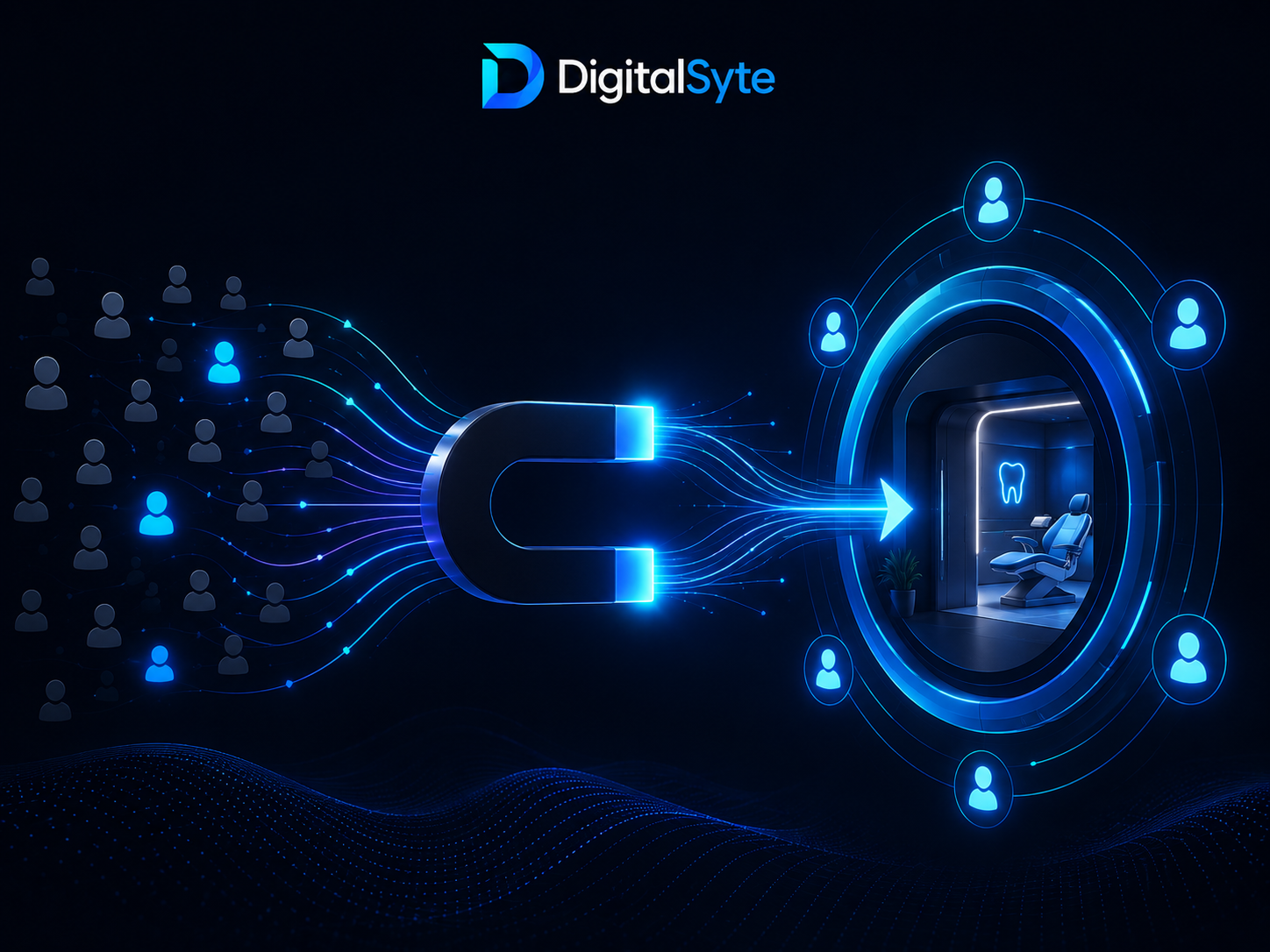 DigitalSyte high-intent patient acquisition visual for dental and aesthetic clinics