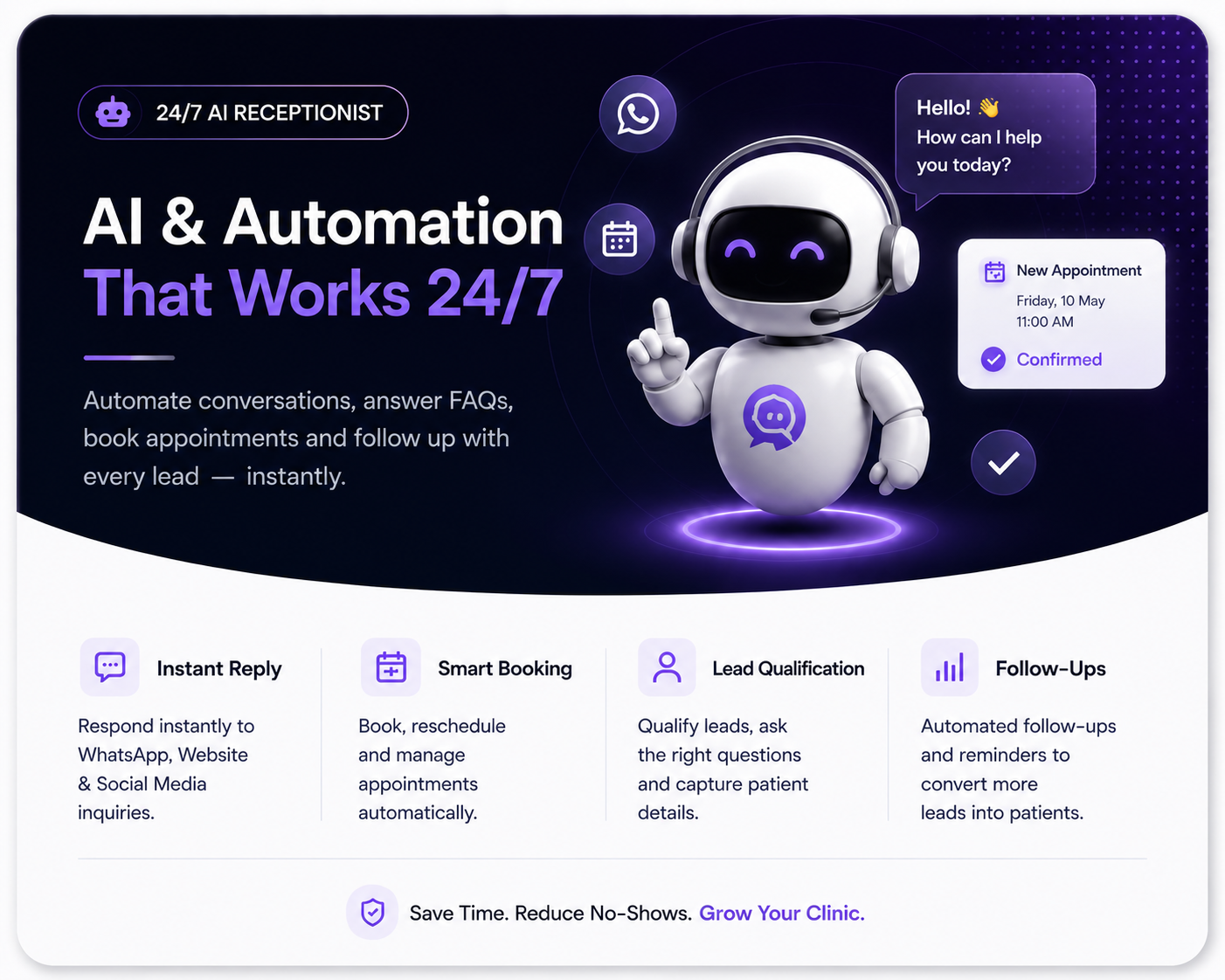 DigitalSyte AI receptionist and automation for dental and aesthetic clinics
